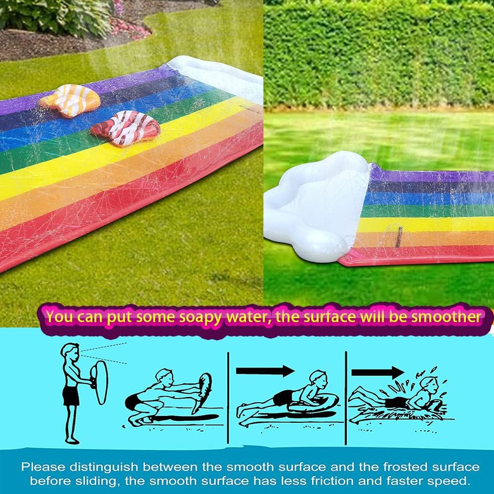 31f Slip Splash y tobogán acuático para niños y adultos, césped, patio trasero, al aire libre, Sprint carreras, toboganes acuáticos inflables con