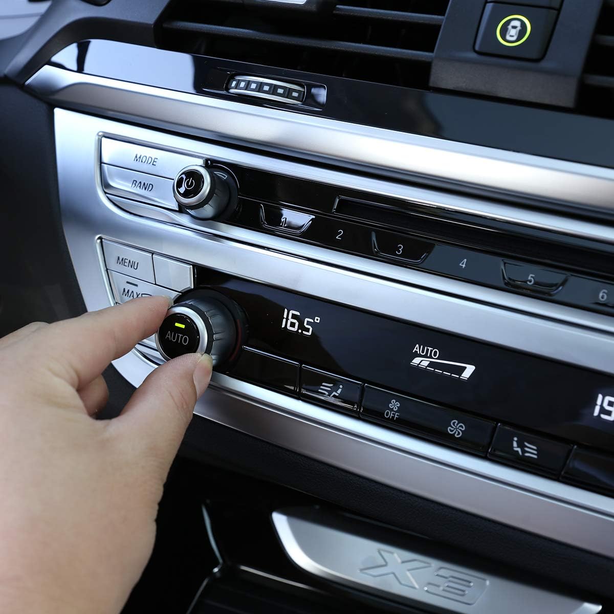 YIWANG Marco de decoración de consola central de automóvil ABS cromado para BMW X3 G01 X4 G02 2018-2020 Accesorios de automóvil (plata)