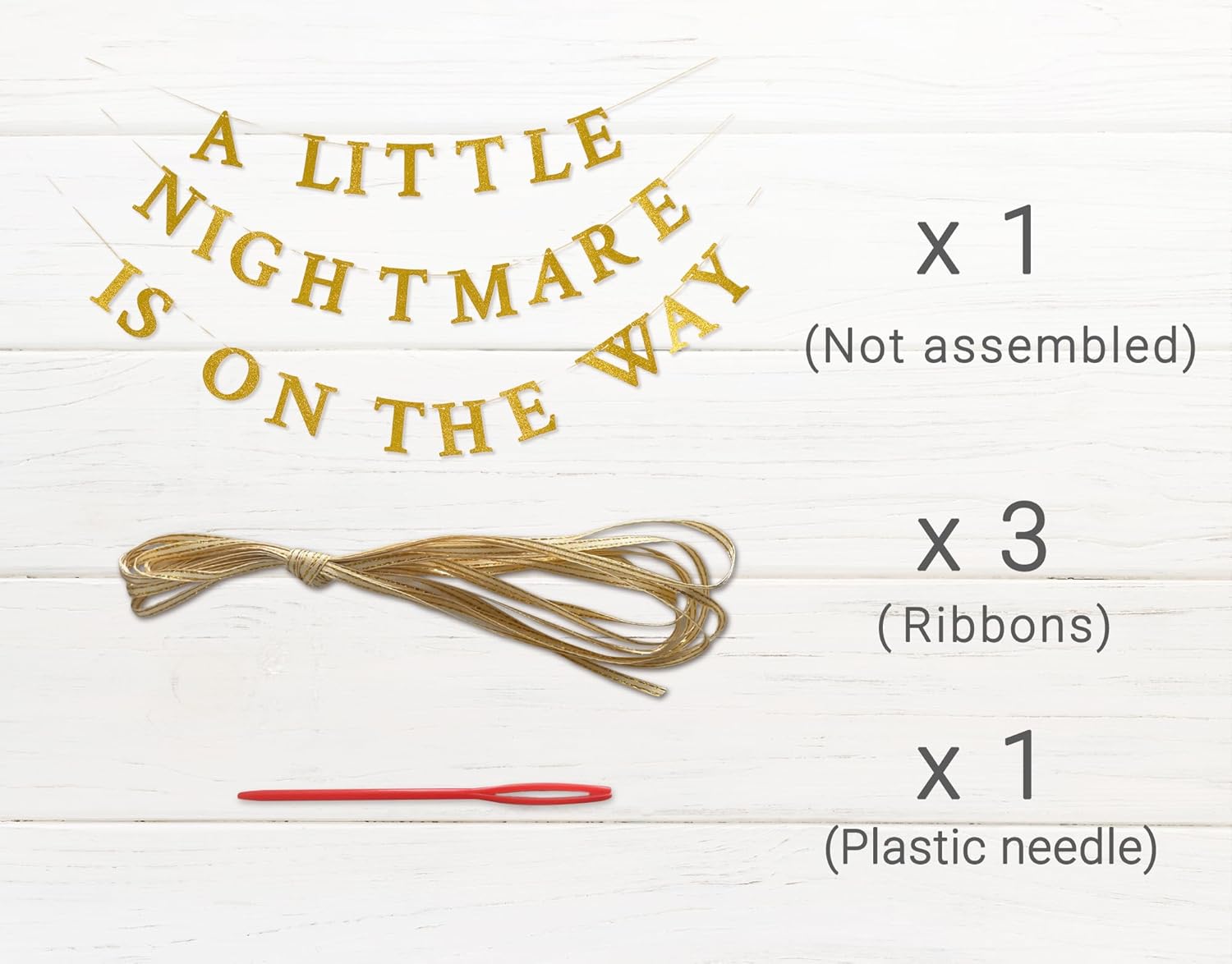 Allenjoy Juego de suministros para fiesta de baby shower de Halloween de 6 x 6 pies con texto en inglés A Little Nightmare is on the Way (A Little