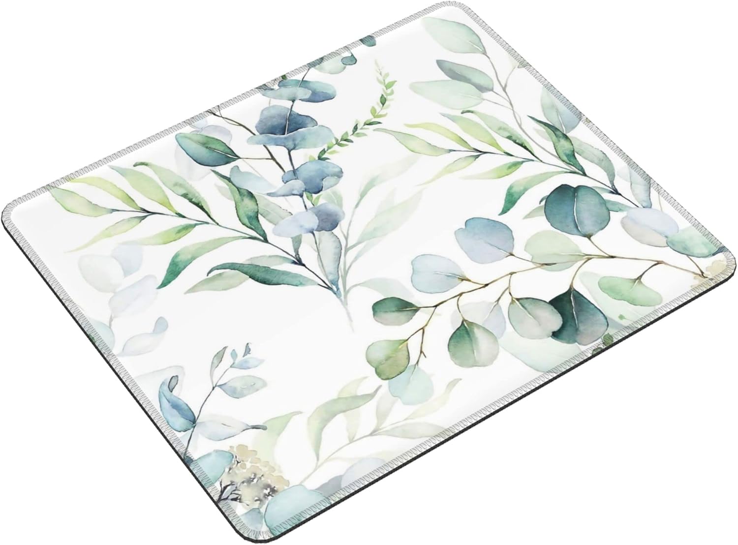 CANFLASHION Alfombrilla de mouse, bonita alfombrilla de mouse con hojas de hierba verde, alfombrilla cuadrada impermeable, base de goma