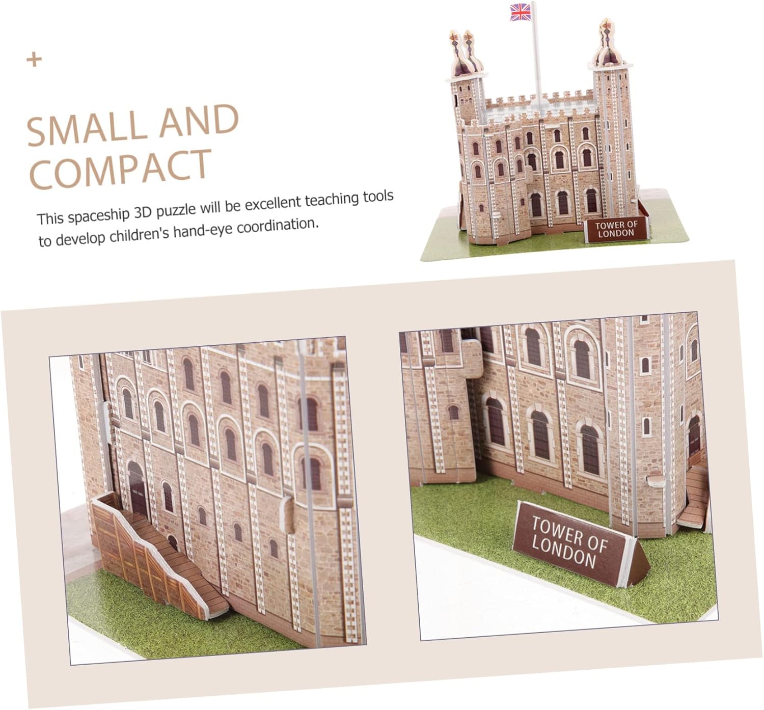 ibasenice 1 juego de rompecabezas de la torre de Londres rompecabezas educativos 3D para rompecabezas de papel, rompecabezas arquitectónico, kits de