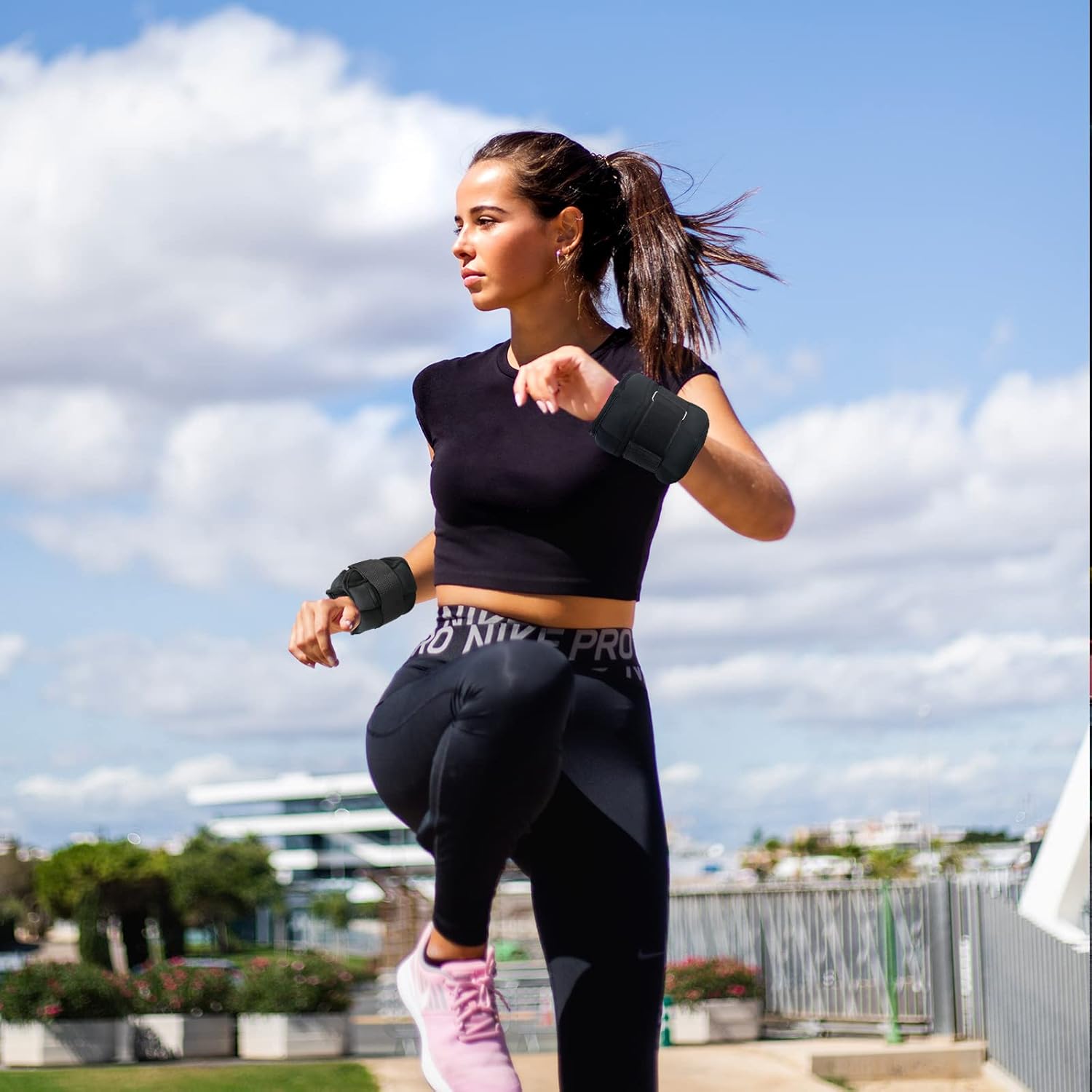 FEIERDUN Pesas de tobillo ajustables para mujeres y hombres, un par de pesas modulares de piernas de 2,4,6,8,10 libras con yoga, caminar, correr,