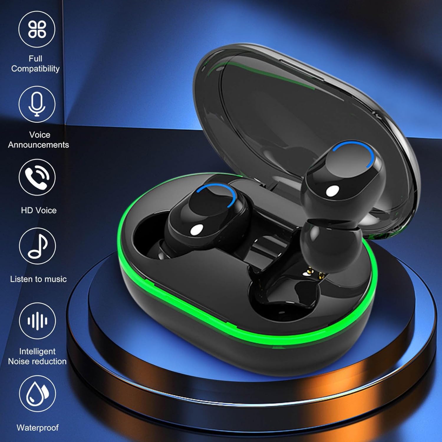 OAVQHLG3B Auriculares inalámbricos Bluetooth en auriculares 5.3 Bluetooth Auriculares inalámbricos Bluetooth Auriculares inalámbricos Auriculares
