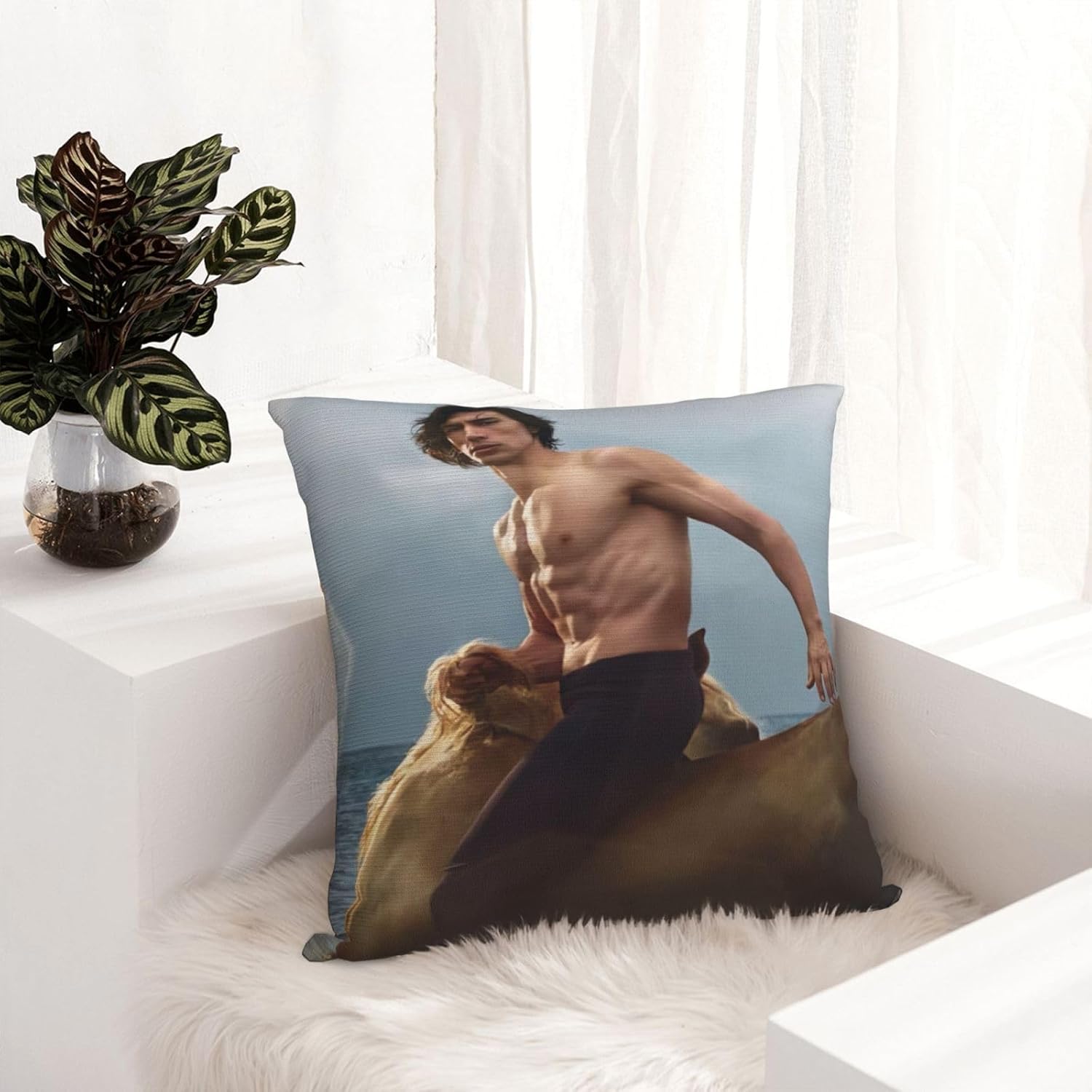 Adam Driver – Fundas de almohada cuadradas suaves y modernas, funda de almohada decorativa, decoración del hogar para cama, sofá, sala de estar,