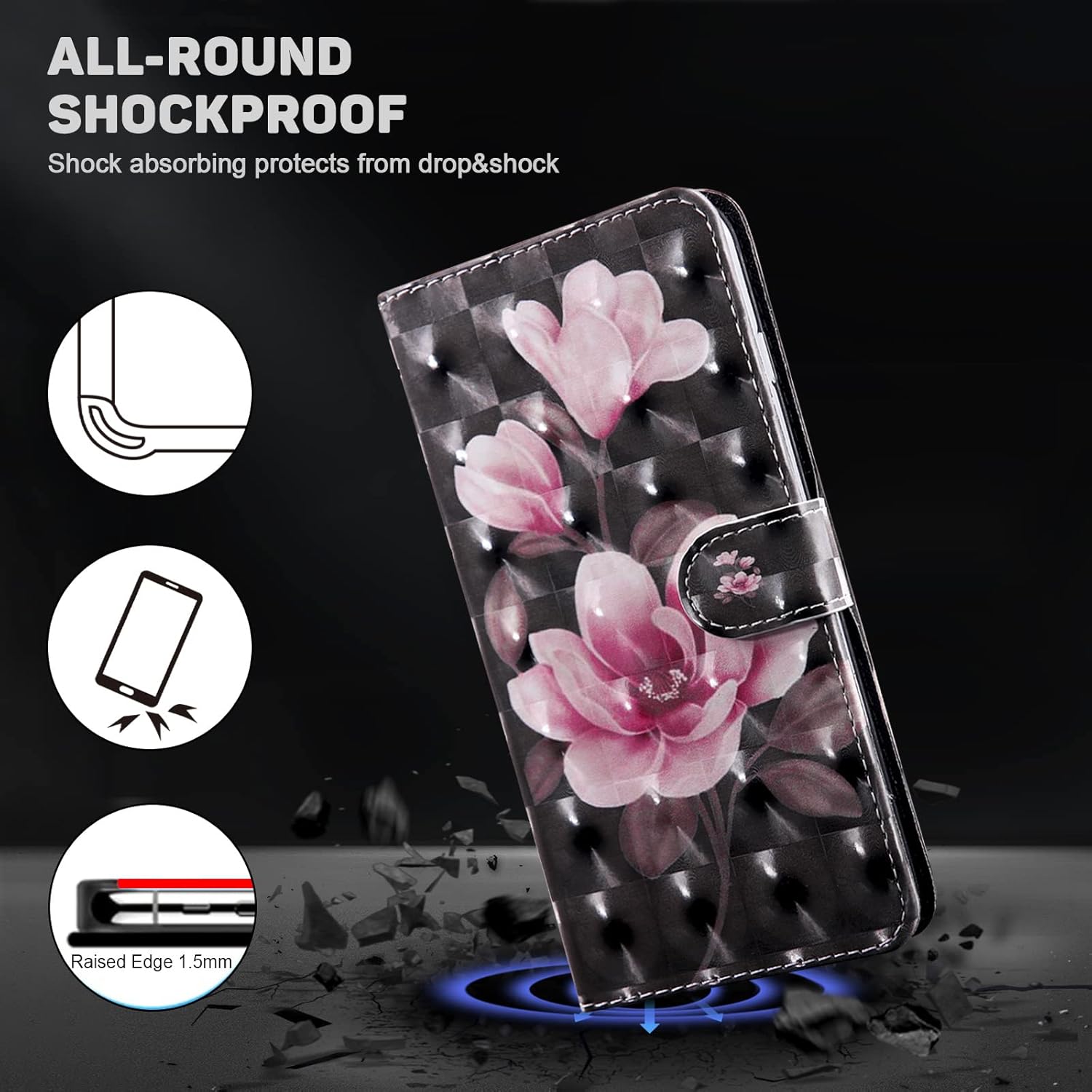 Tncavo Funda tipo cartera para Xiaomi 13 Lite para mujeres, PU cuero Flip Folio Casos con tarjeteros RFID bloqueo cubierta protectora del teléfono