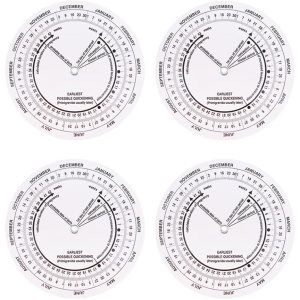 Ruiqas Rueda de embarazo 8pcs calculadora de fecha de vencimiento de embarazada para médicos parteras enfermeras pacientes embarazadas Ruiqas Rueda de embarazo 8pcs calculadora de fecha de vencimiento de embarazada para médicos parteras enfermeras pacientes embarazadas