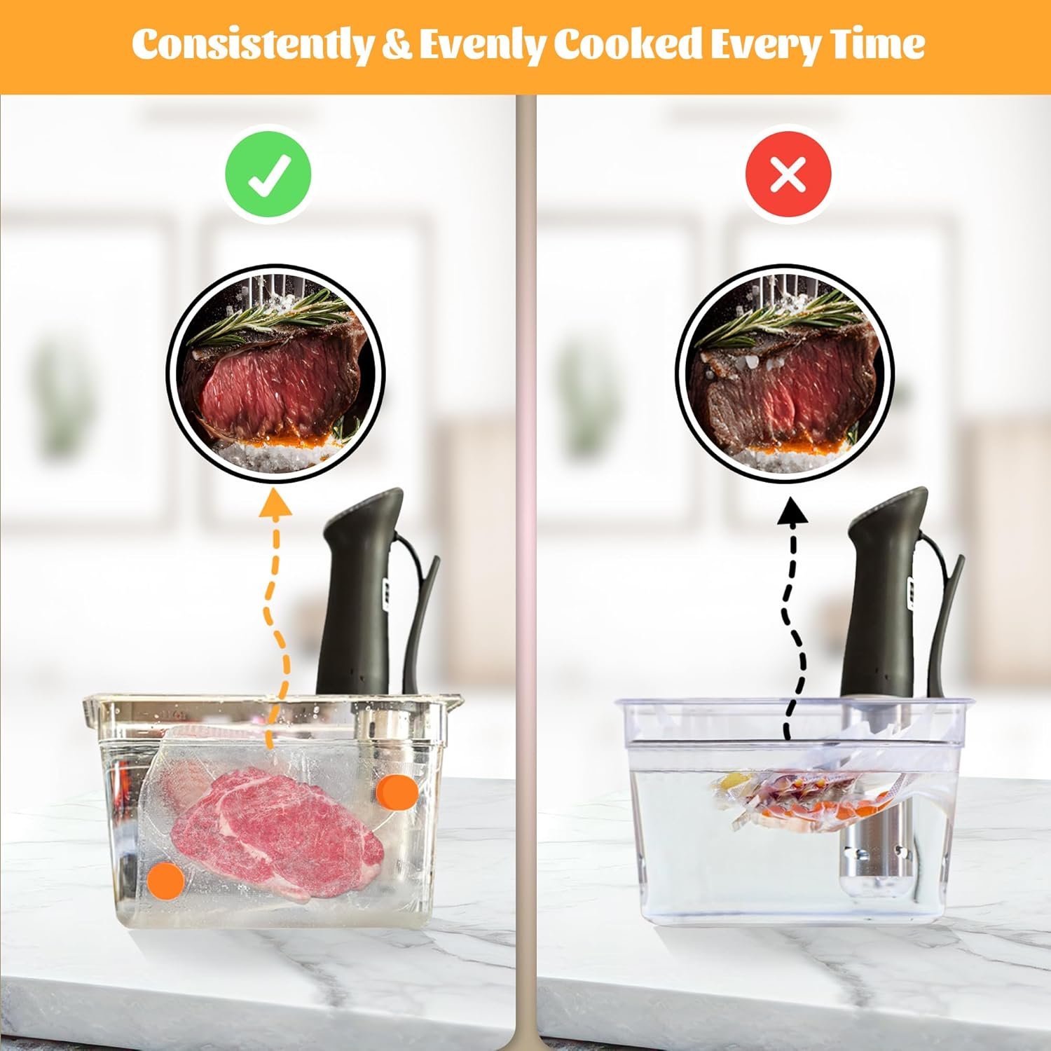 Imanes de peso Sous Vide de AKS Co  Paquete de 10 imanes recubiertos de silicona seguros para alimentos, diseñados para máquinas Sous Vide para