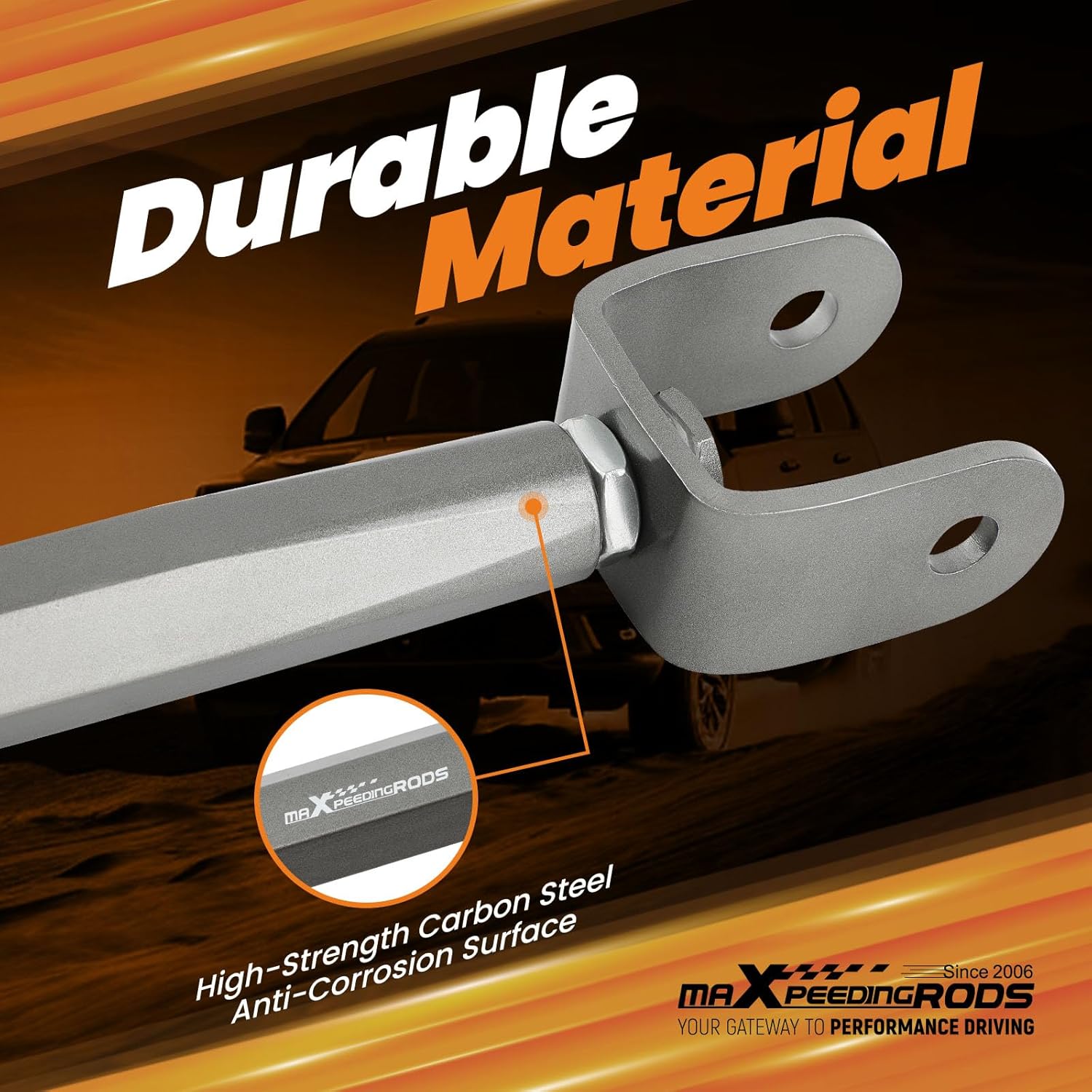 maXpeedingrods Puntera trasera para Nissan 350Z Z33 2003-2009, para Infiniti G35 2003-2007, punta trasera ajustable -2 a +2, gris