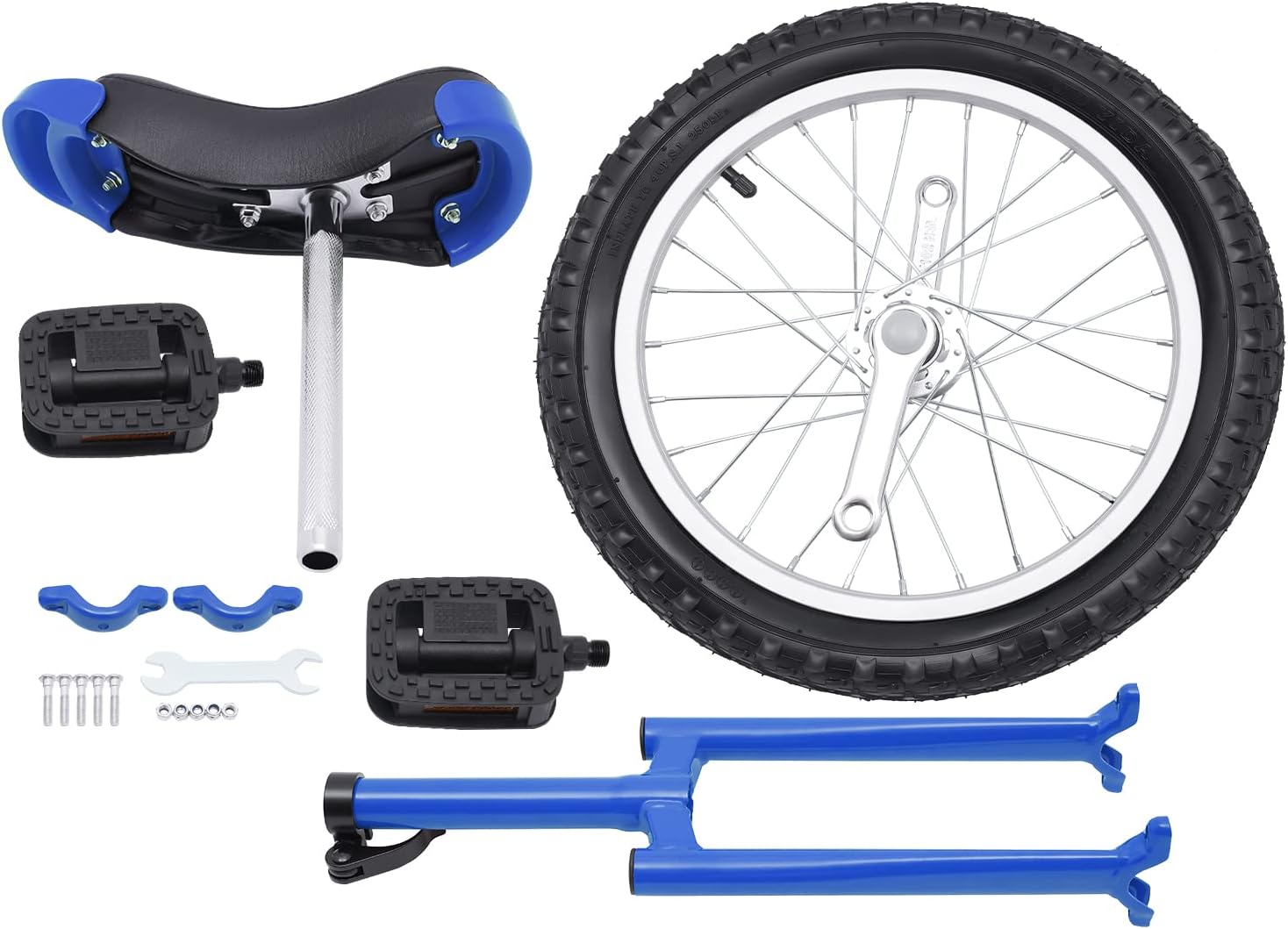 Monociclo de rueda de 16 pulgadas con borde de acero, monociclo de una rueda, asiento ajustable para adolescentes, adultos, deportes al aire libre,