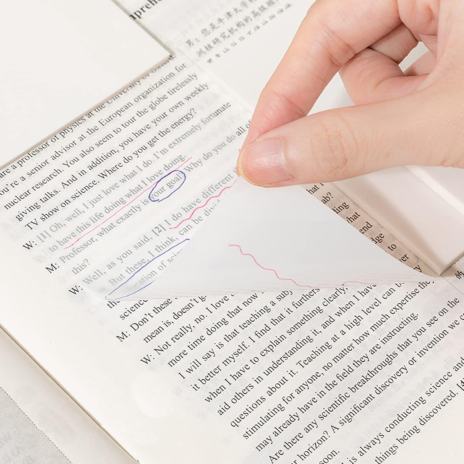VANRA – Notas adhesivas transparentes de 3 x 3 pulgadas, protectores autoadhesivos impermeables para notas, protectores para escribir, paquete de