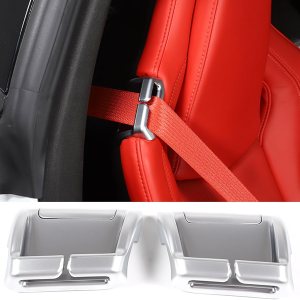 1 par de trabillas de repuesto para cinturón de seguridad compatibles con Chevrolet Corvette C8 2020-2023, guía de cinturón de seguridad 1 par de trabillas de repuesto para cinturón de seguridad compatibles con Chevrolet Corvette C8 2020-2023, guía de cinturón de seguridad