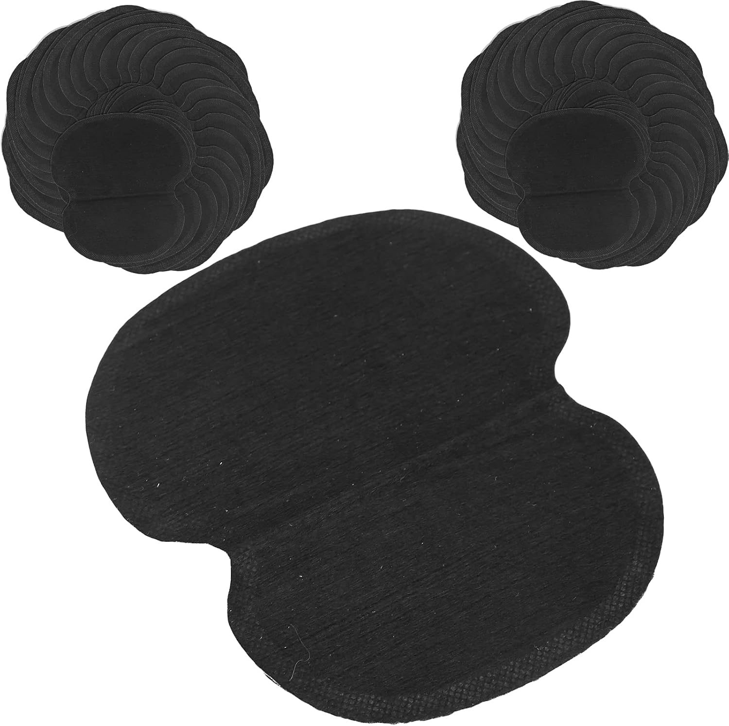 60 almohadillas negras para sudar axilas, almohadillas portátiles que absorben el sudor, cómodas e insípidas, invisibles, sudorosas y pegajosas