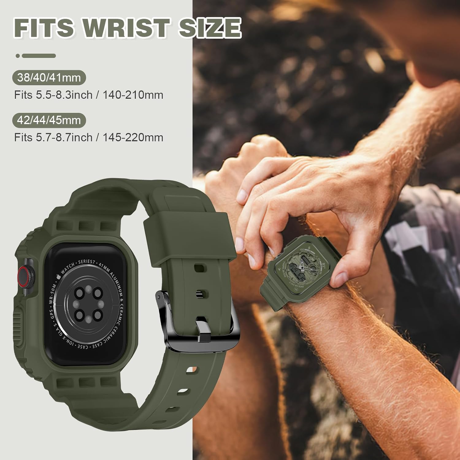 XYF Compatible con correas cristalinas para Apple Watch de 1.772 pulgadas, 1.732 pulgadas, 1.654 pulgadas, 1.614 pulgadas, 1.575 pulgadas, 1.575