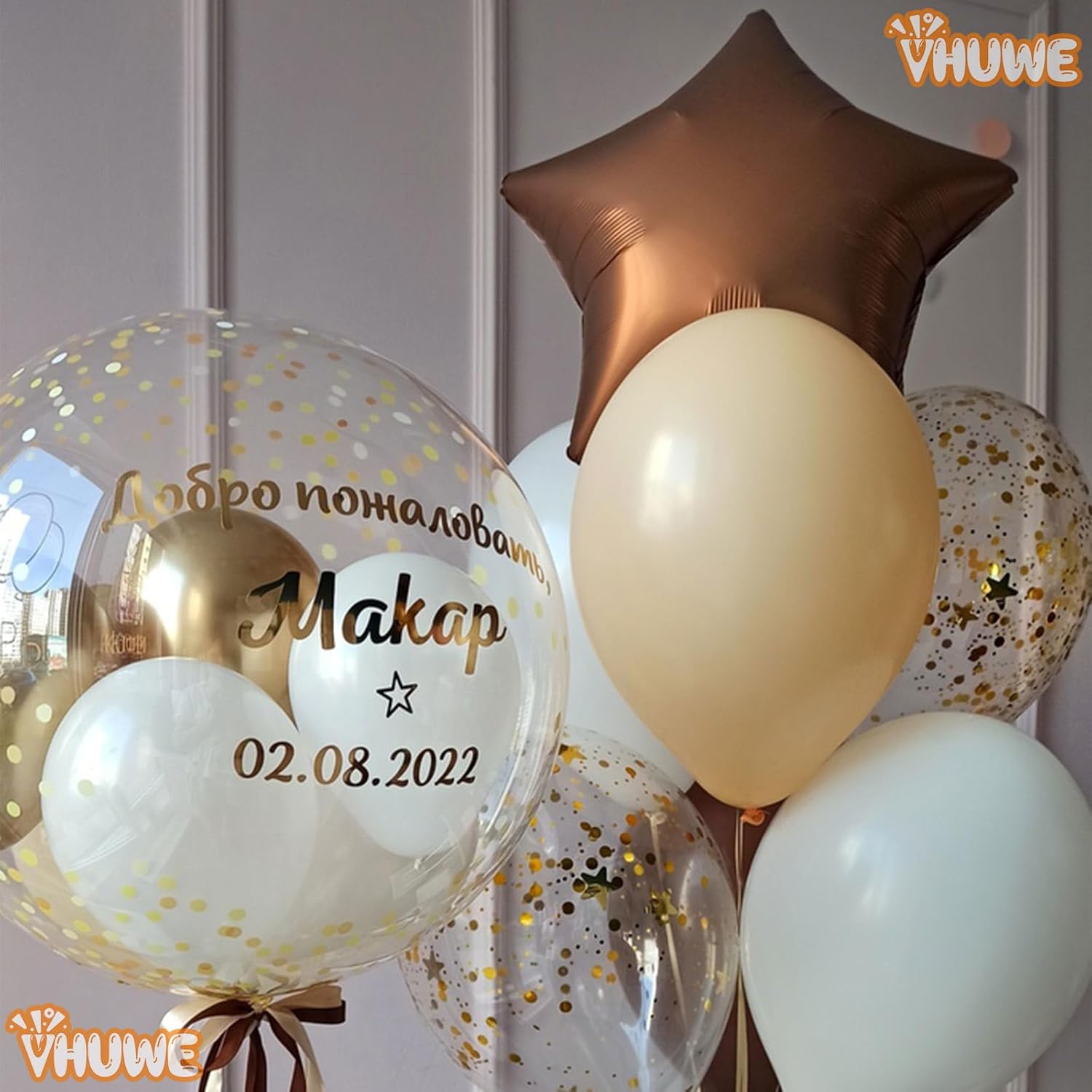 Globos de estrella marrón chocolate de 18 pulgadas, 10 globos metálicos de aluminio de Mylar en forma de estrella de chocolate para decoración de