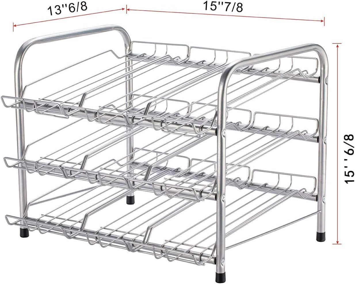 Rice rat Organizador de latas para despensa, dispensador de almacenamiento de latas para alimentos enlatados (3 niveles)