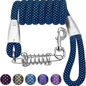 NAZOU Correa de perro de 12 pulgada para perros medianos y grandes de 4 pies, 6 pies, 10 pies, 15 pies, correa resistente para perro, correa NAZOU Correa de perro de 12 pulgada para perros medianos y grandes de 4 pies, 6 pies, 10 pies, 15 pies, correa resistente para perro, correa