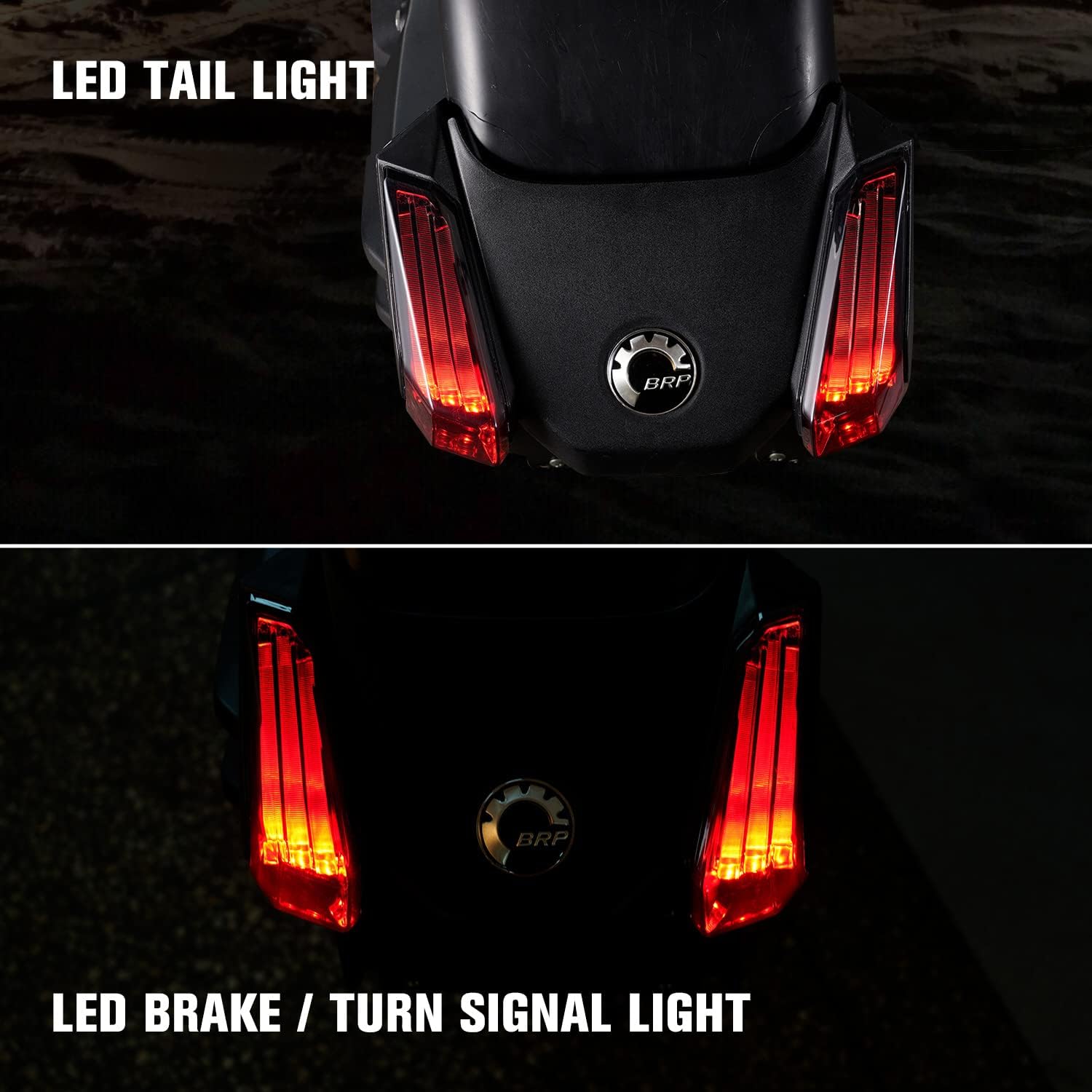 A & UTV PRO Luces traseras LED ahumadas para Can-Am Ryker 600 900 y Ryker Rally 2019-2024, luces traseras de luz de freno para accesorios Ryker,