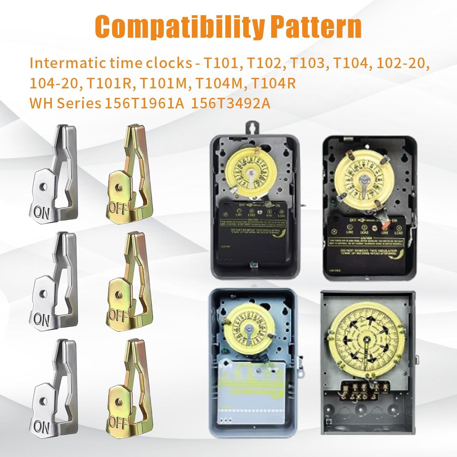 Luxmool Intermatic – Trippers temporizadores  Compatible con Intermatic 156T1978A, clips de encendido y apagado para temporizador de piscina para