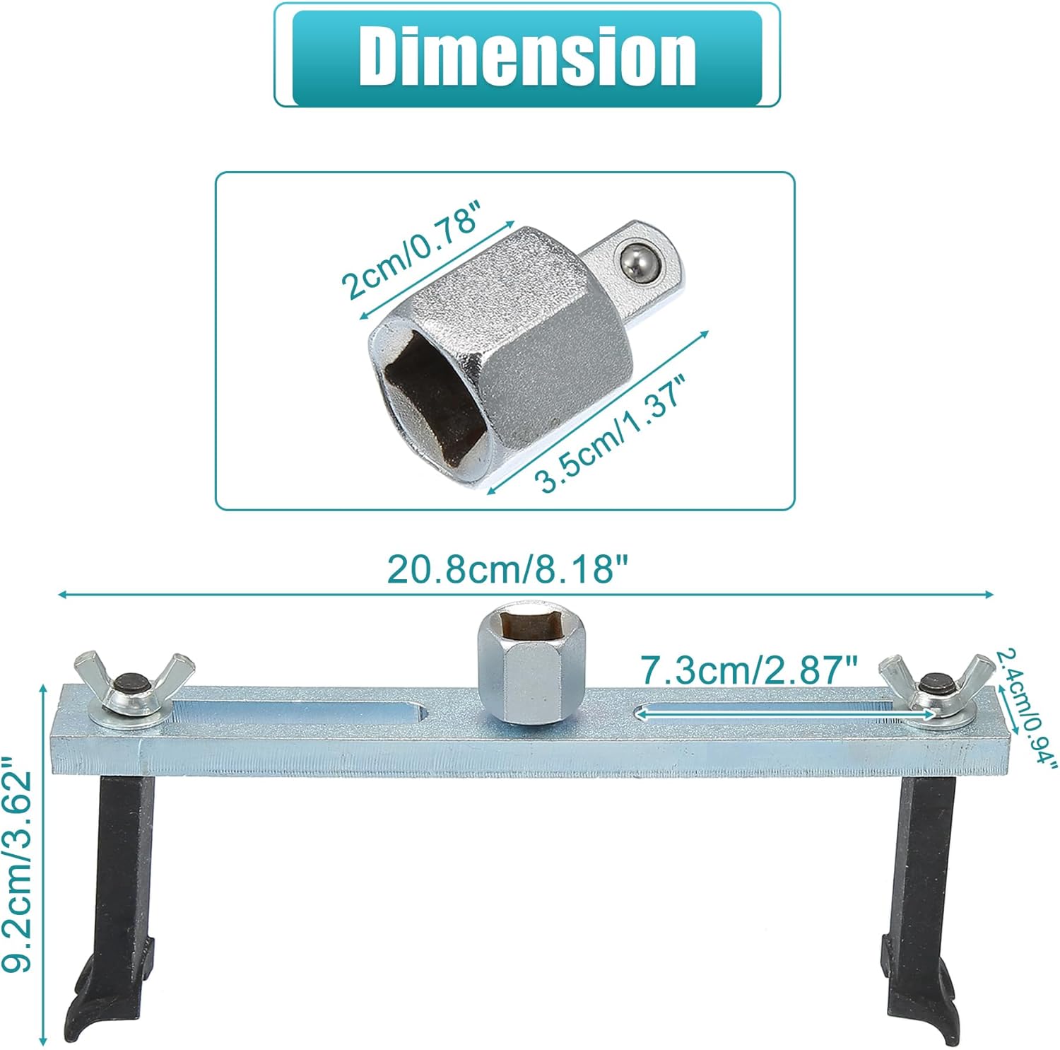 X AUTOHAUX Herramienta de extracción de bomba de combustible para coche, llave universal, ajustable, cubierta de tanque