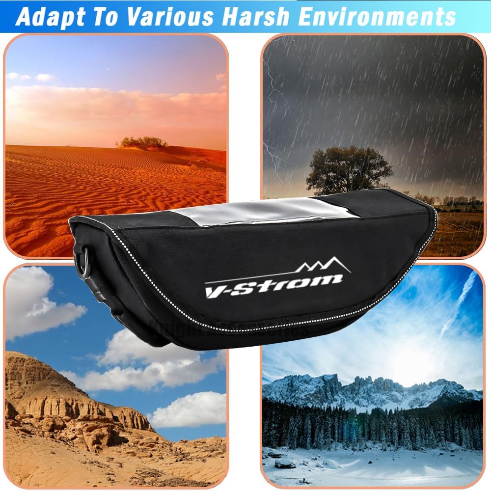 WWB Para V-strom 250 V-Strom 1000 V-Strom 650 V strom accesorio de la motocicleta impermeable y a prueba de polvo manillar bolsa de almacenamiento