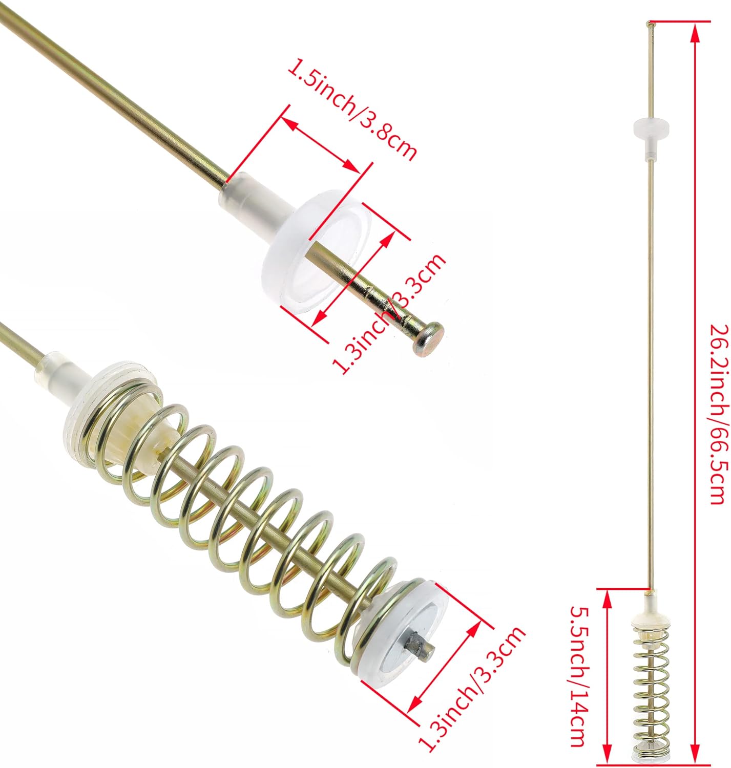 DC97-16350S DC97-16350T DC97-16350U DC97-16350E Varilla de suspensión para lavadora Samsung WA50R5200AW, WA45m3100aw, WA45n3050aw, WA45t3200aw,