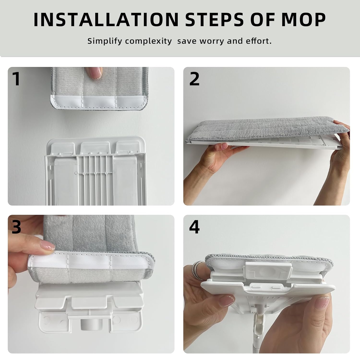 Trapeador de piso, mopas de microfibra de 16.5 in, mopas para limpieza de pisos, herramientas de limpieza, trapeador para polvo, fregona húmeda,