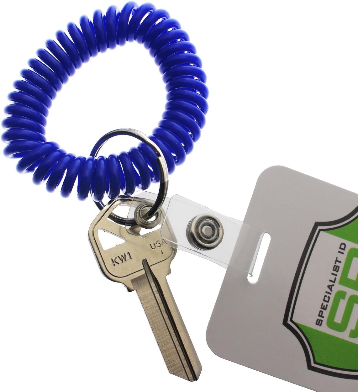 Specailist ID – Soporte para insignia de bobina de muñeca, elástico en espiral de alta calidad, llaveros y llavero, Variado