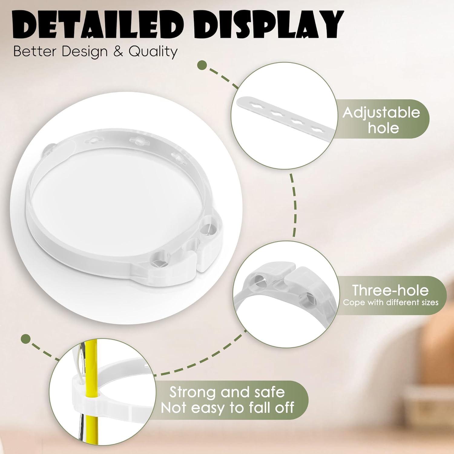 5 soportes de silicona para cucharas, soporte para pajilla, soporte ajustable para cuchara compatible con tarros de vidrio redondos y cuadrados