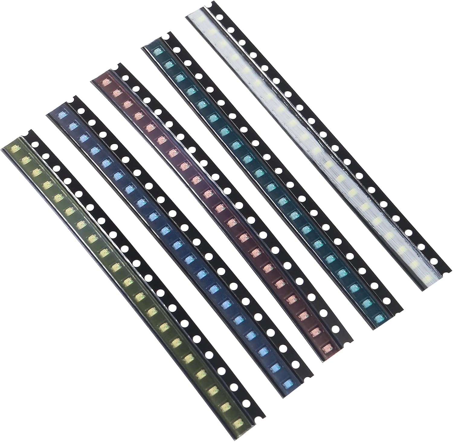 0805 SMD LED Kit de 100 piezas de 5 colores SMD LED de luces de diodo Kit de luces de bombilla de iluminación súper brillante, componentes