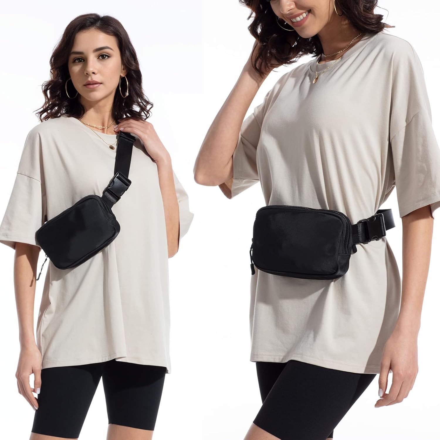 Riñonera a la moda, mini bolsa cruzada para cinturón con correa ajustable, bolsa de cintura pequeña para entrenamiento, correr, viajar, senderismo,