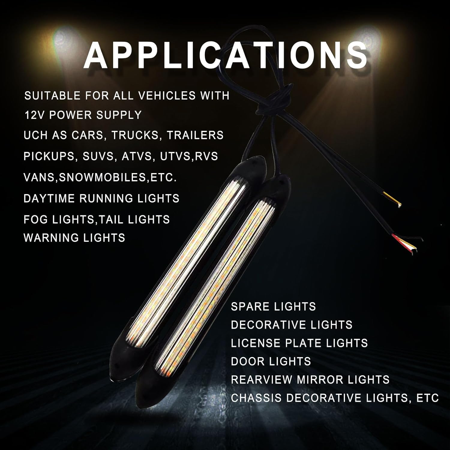 Tira de luz LED de circulación diurna para automóvil, 6.7 pulgadas, súper brillante, impermeable, para automóvil, motocicleta, luz de 12 V, DRL,