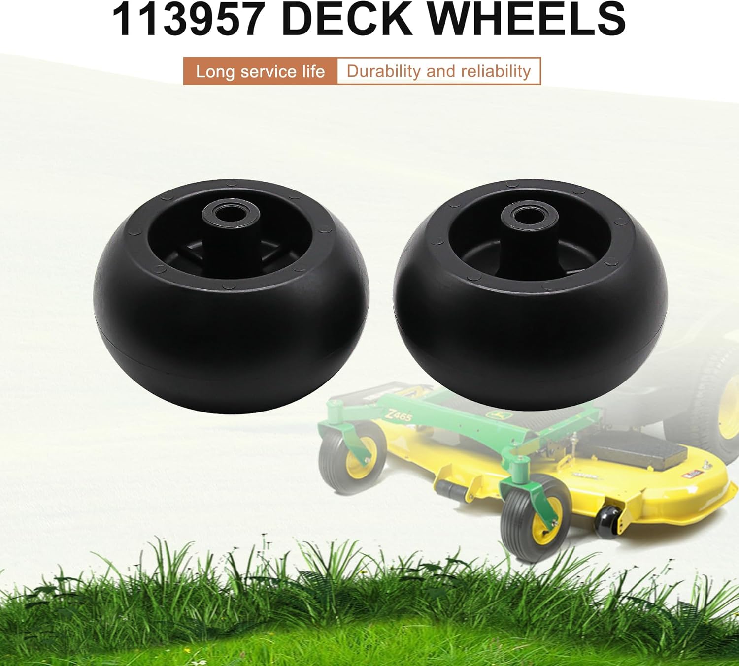 Mower Deck Wheels 133957 532133957 Replace for AYP Husqvarna 532174873 589527301, MTD 174873 734-3058, Cub Cadet 753-04856A Lawn Tractors and Zero