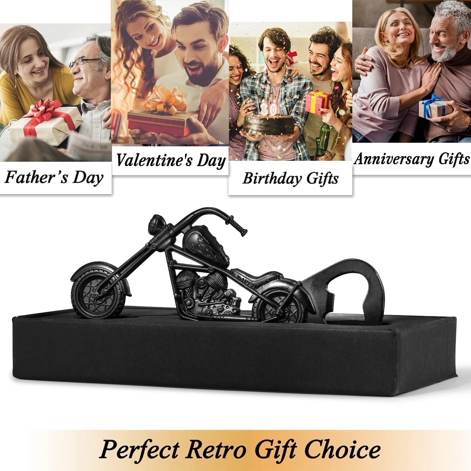 LKKCHER Abrebotellas de cerveza para motocicleta, regalos para hombre para cumpleaños, día del padre, ideas de regalo de Navidad para hombres,