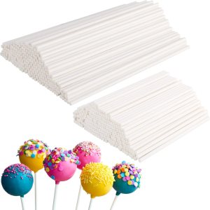 Juego de 400 palitos para tartas, 200 palitos blancos de 6 y 4 pulgadas de cada uno, palitos de papel para hacer piruletas, cumpleaños, boda, Juego de 400 palitos para tartas, 200 palitos blancos de 6 y 4 pulgadas de cada uno, palitos de papel para hacer piruletas, cumpleaños, boda,