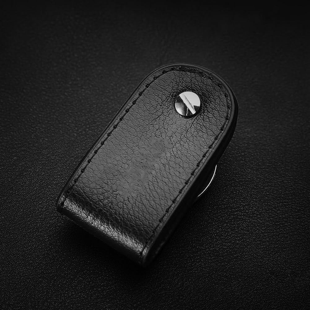 Llavero de cuero con clip para cinturón de cuero, llavero con 2 llaveros con ganchos, regalo resistente para hombres, plateado, plateado
