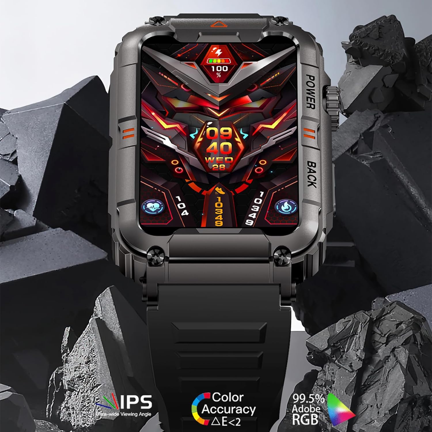 niolina Reloj inteligente para teléfonos Android iOS con respuesta y llamadas de 1.57 pulgadas, monitor de fitness HD para hombres, con contador de
