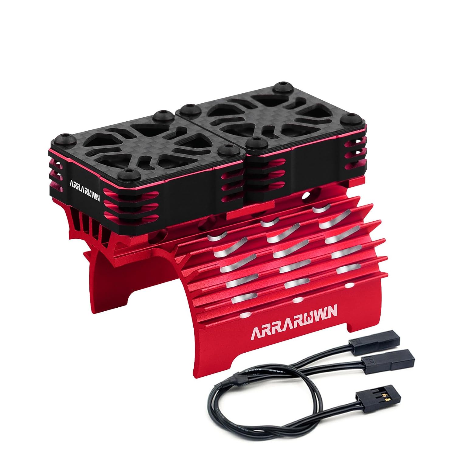 Ventiladores de refrigeración RC de doble metal de 1.181 in 28000 RPM con motor de disipador de calor, ventilador RC para automóviles RC escala 18