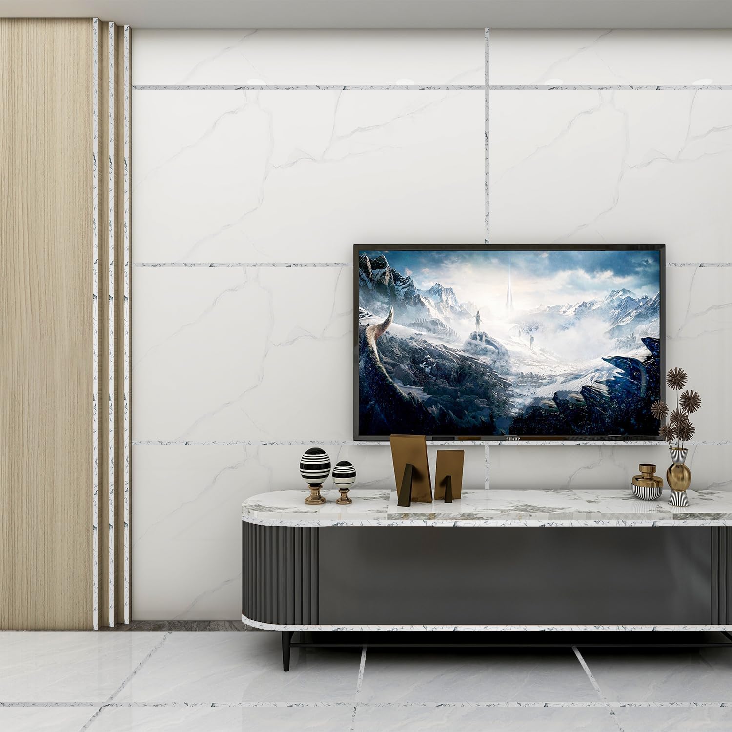 Adhesivos decorativos de alambre plateado para azulejos de mármol, adhesivo de pared para piso, línea de aluminio, adhesivo impermeable para cocina,