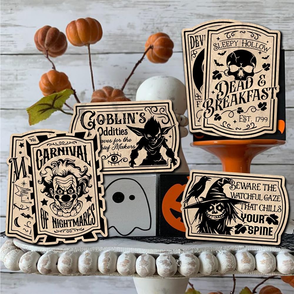 YX1404 – Sello transparente con diseño de bruja y monstruo Joker con caja de plástico para hacer tarjetas, suministros de álbumes de recortes,