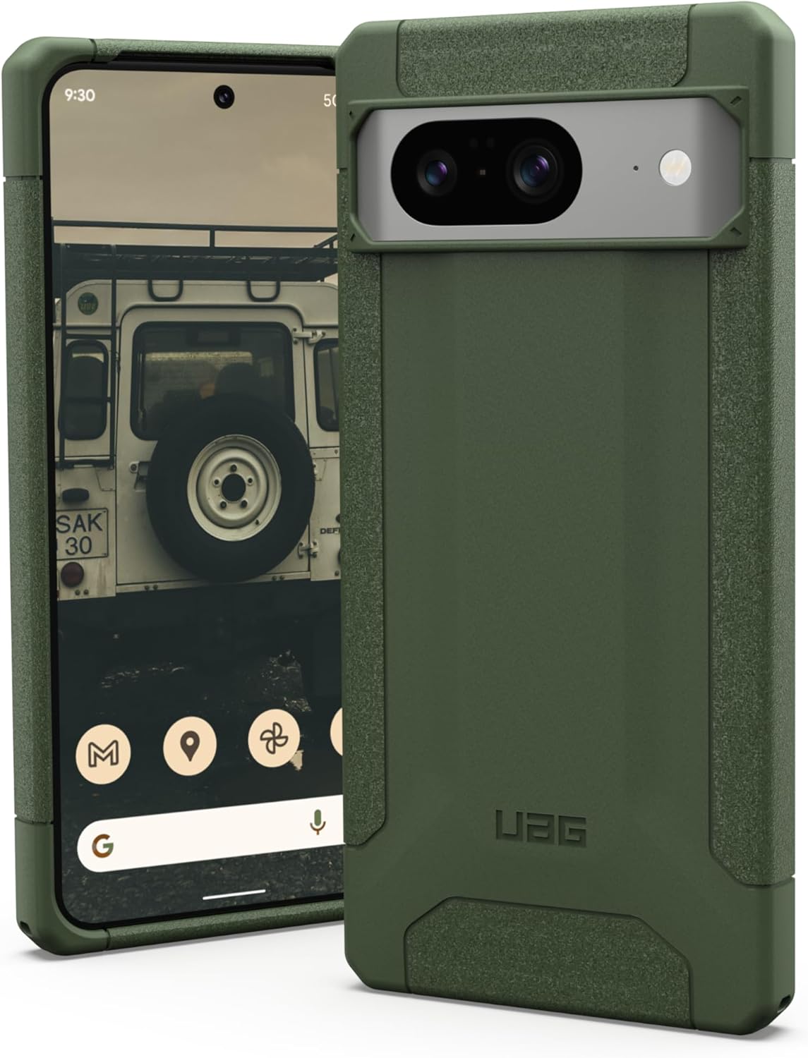 URBAN ARMOR GEAR UAG – Funda protectora hecha para Google Pixel 8, color verde oliva verde oliva, delgada, resistente a los impactos, resistente a