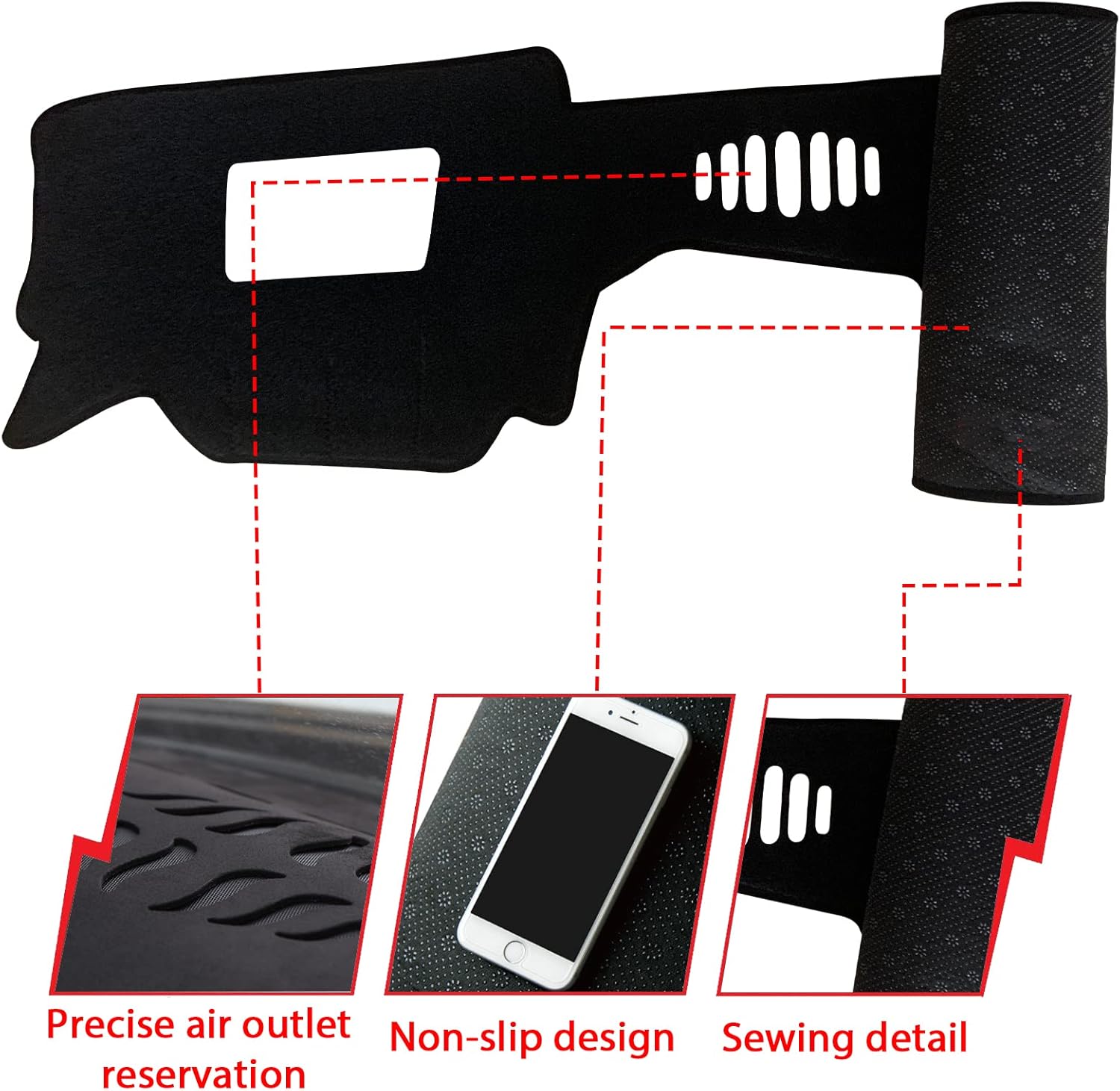 Tapete antideslizante para tablero de instrumentos compatible con Mazda CX-30 CX 30 2020-2022, protector solar Mazda CX-30 2020-2022 (con HUD)