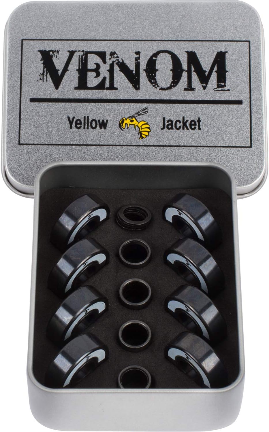 Yellow Jacket Rodamientos de patineta premium  Recubierto de titanio, bolas de cerámica  Pro Longboard  Alta velocidad, precisión para patinetas,