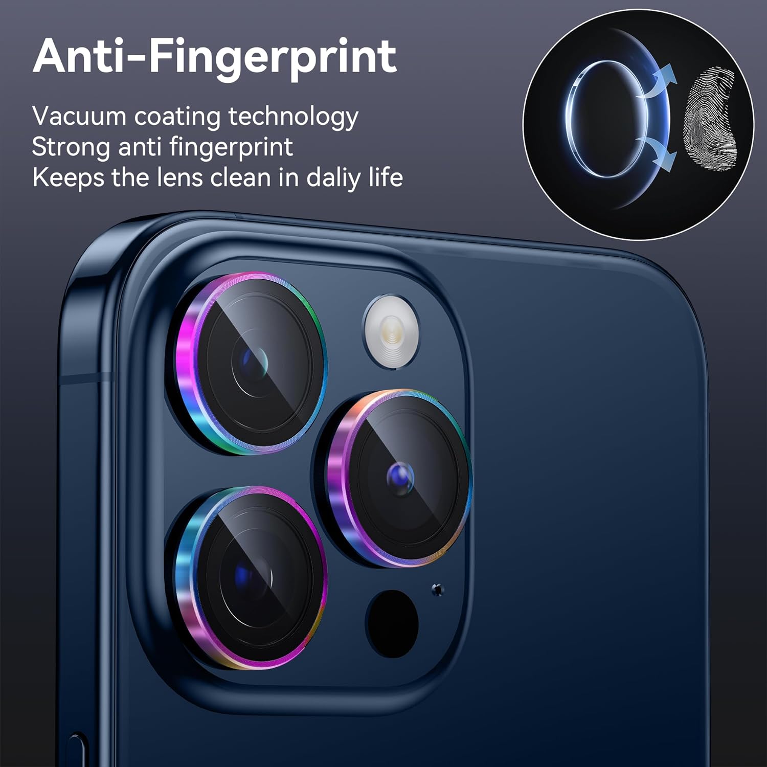 WSKEN Protector de lente de cámara para iPhone 15 ProiPhone 15 Pro Max, mantiene el disparo original Protector de pantalla de cámara de vidrio