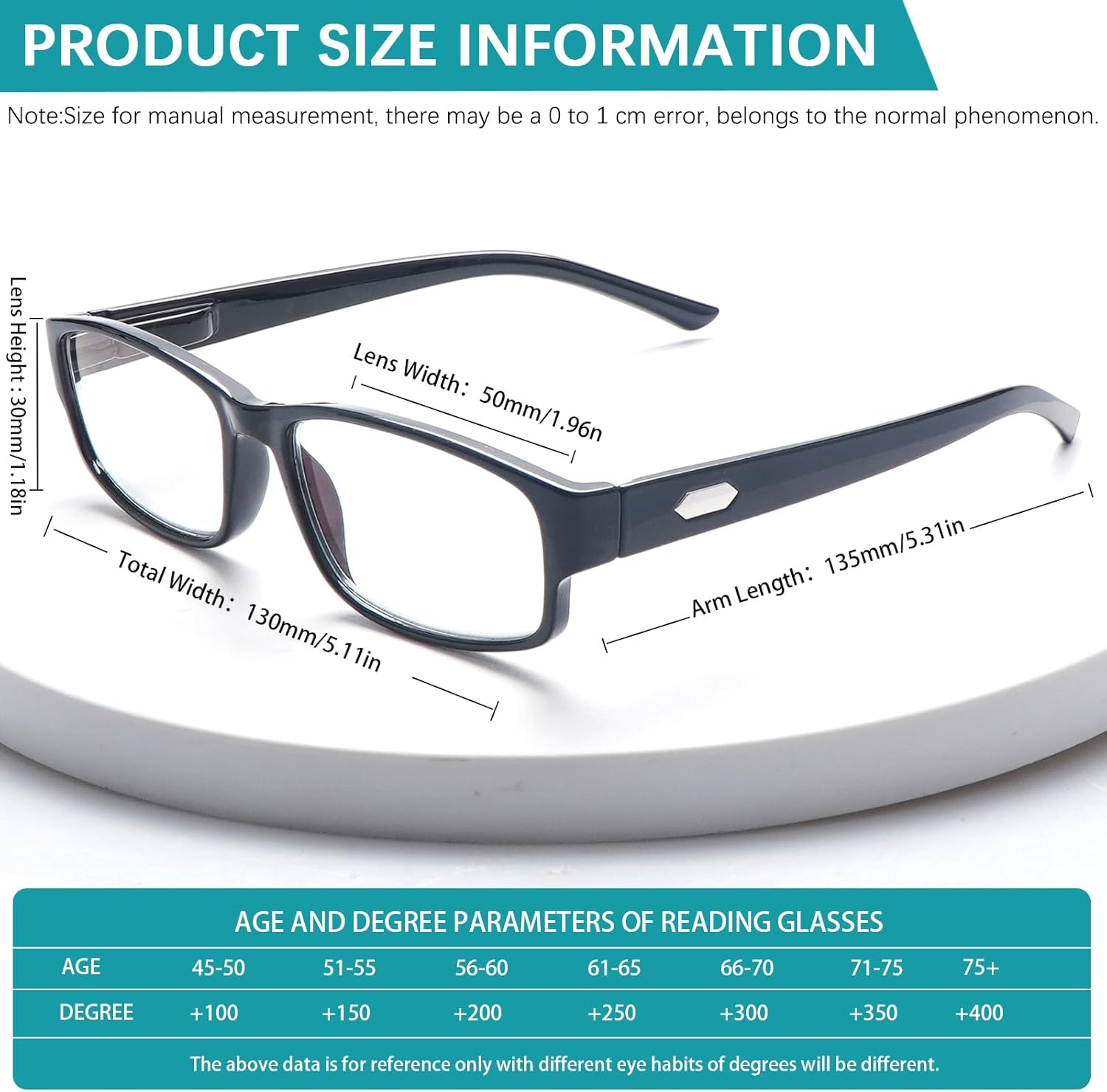 VIDEBLA Paquete de 6 lentes de lectura con bloqueo de luz azul, lectores de bisagra de resorte para mujeres y hombres, anteojos anti UV con 6 fundas