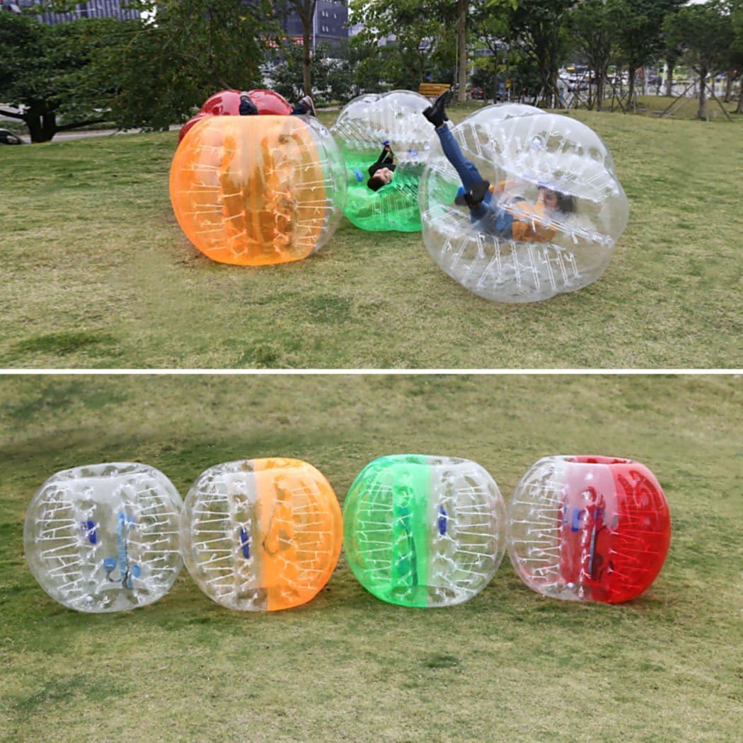 OPPSDECOR Bola inflable de parachoques de 4.9 ft de diámetro, bola de fútbol inflable de burbujas de burbujas para niños, adolescentes y adultos