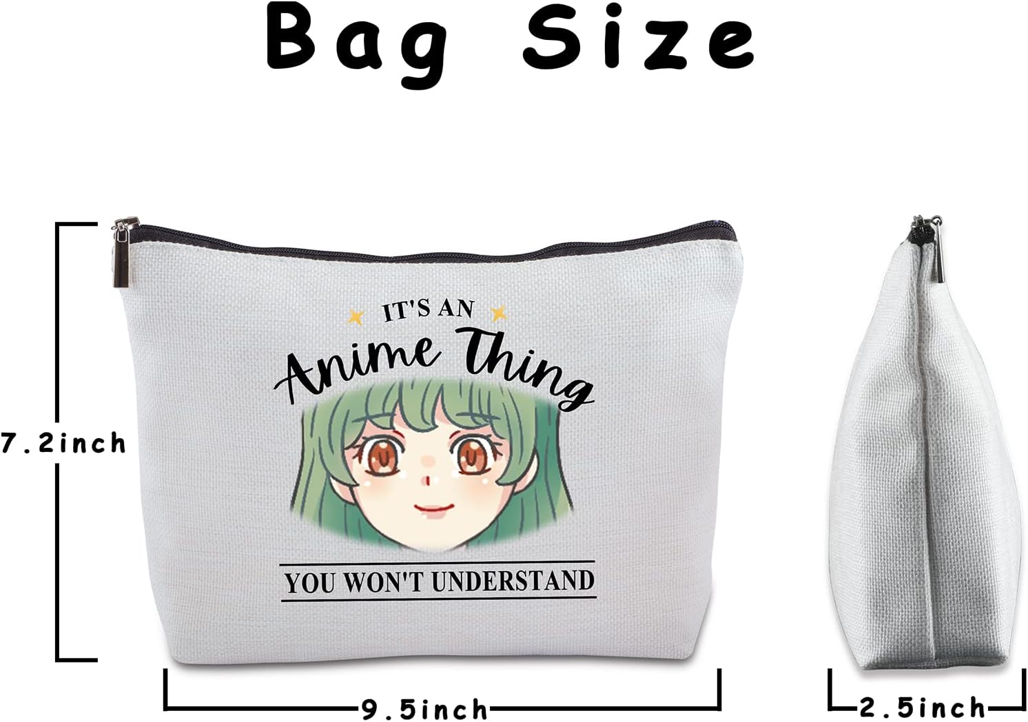 Anime Makeup Bag Travel Cosmetic Cool Gifts for Anime Lovers Kawaii Makeup Bag Anime Lover Gifts Anime Fans Gift for Women for Birthday Gifts