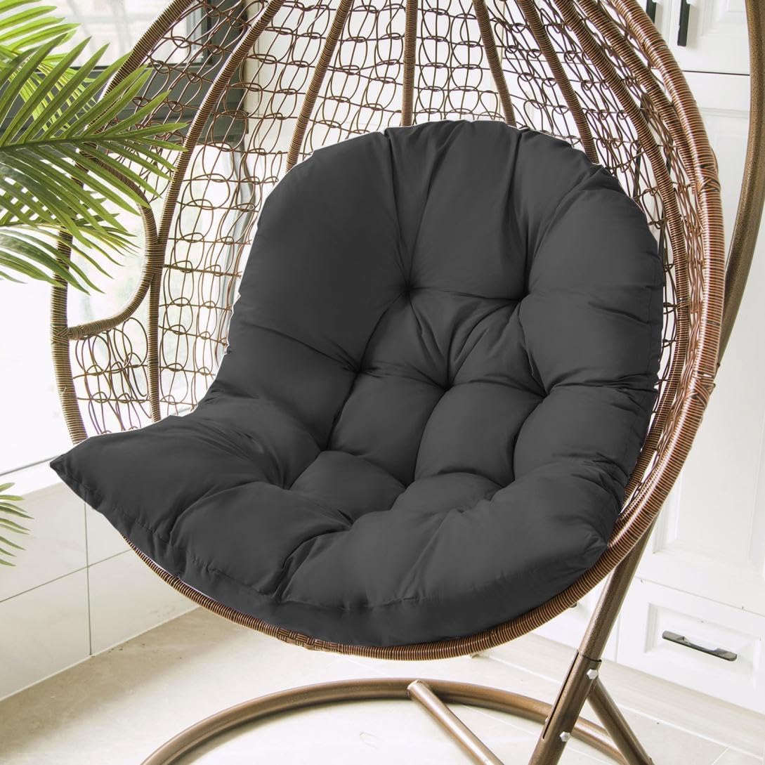 Womenyiaor Cojín de repuesto para silla de huevo colgante, cojín para silla de columpio de hamaca, cojín de silla colgante de interior, cojín de