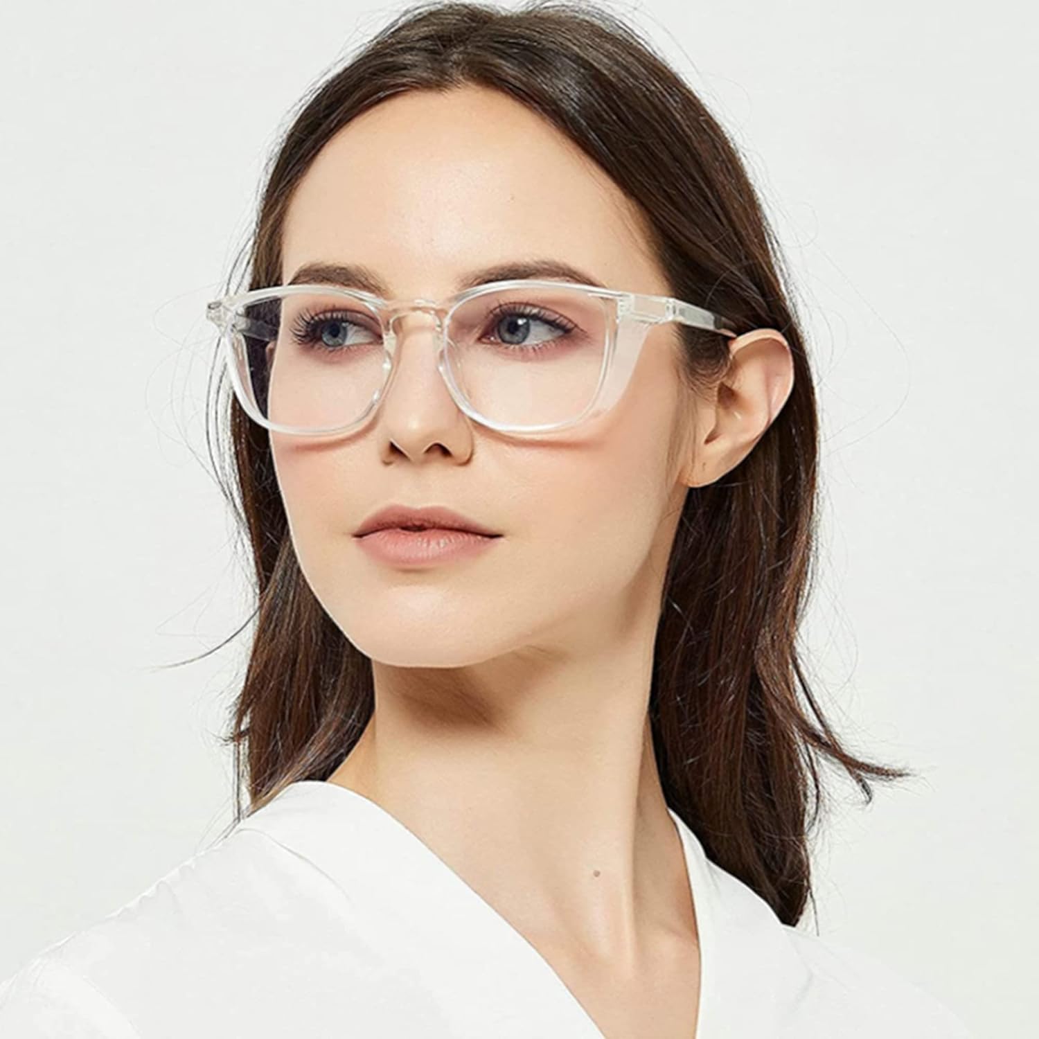 Safety Glasses for Women Men Clear Frame Anti Fog Goggles Anti Dust Protection Glasses