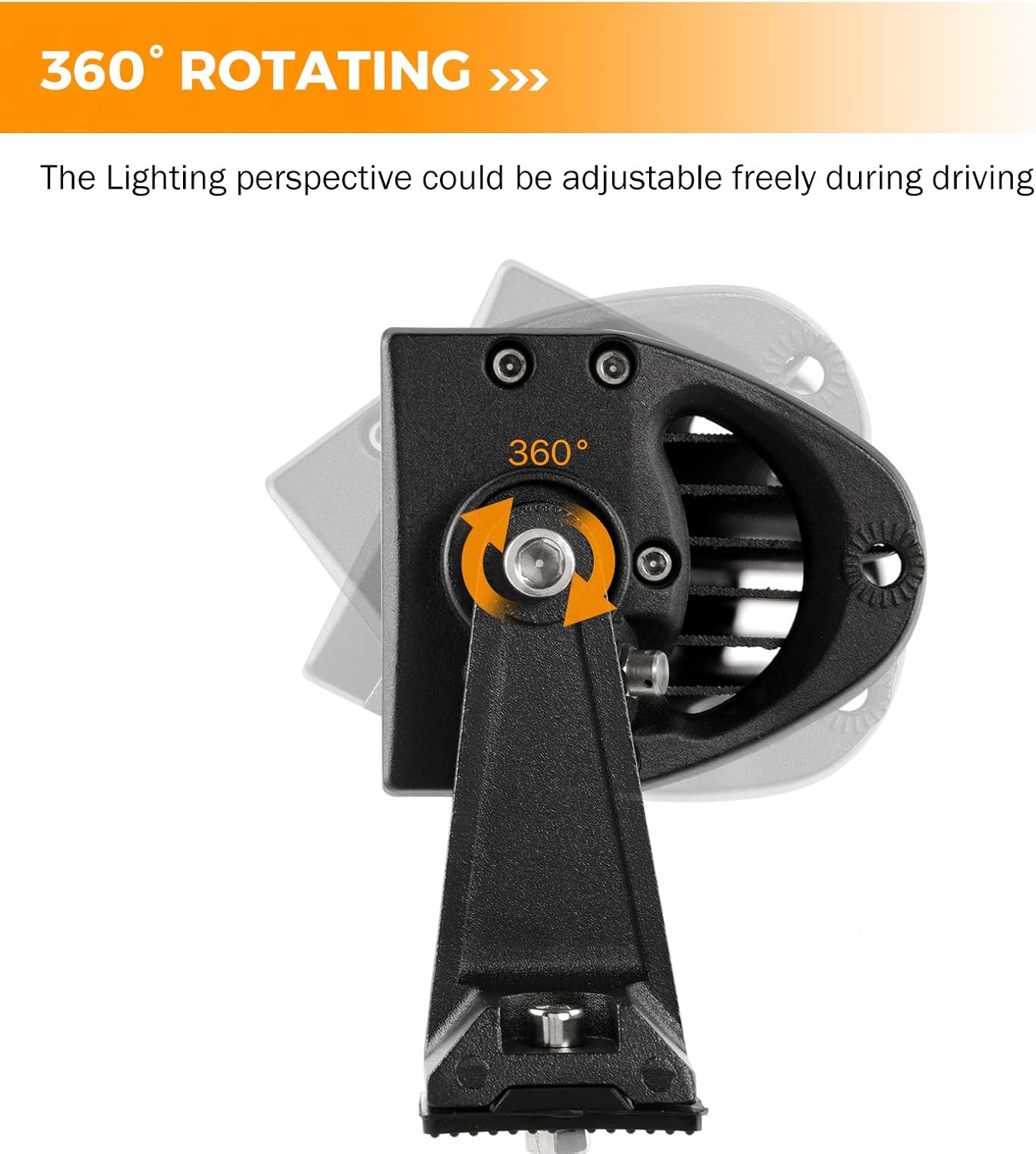 Auxbeam Soportes de barra de luz, 2 piezas, kit de soportes de montaje lateral universal para camiones todoterreno, coche, jeep, barra LED
