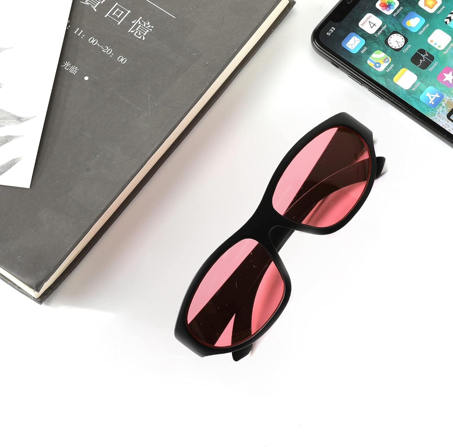 SomniLight FL-41 – Lentes de sensibilidad a la luz fluorescente, fotofobia y migrañas (tamaño juvenil), color negro, mediano, Negro –